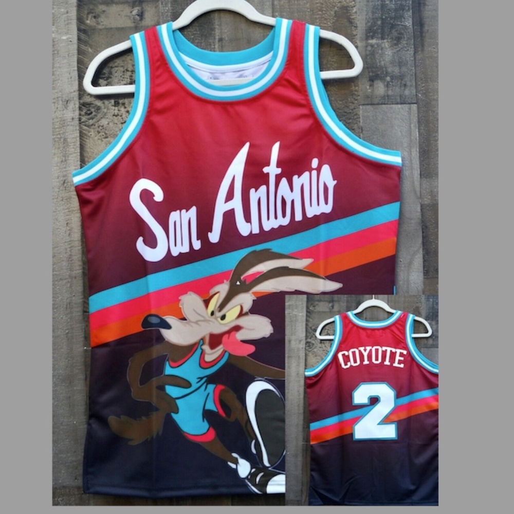 NEW San Antonio Coyote 2 Red Men's Headgear Classics Embroidered Jersey